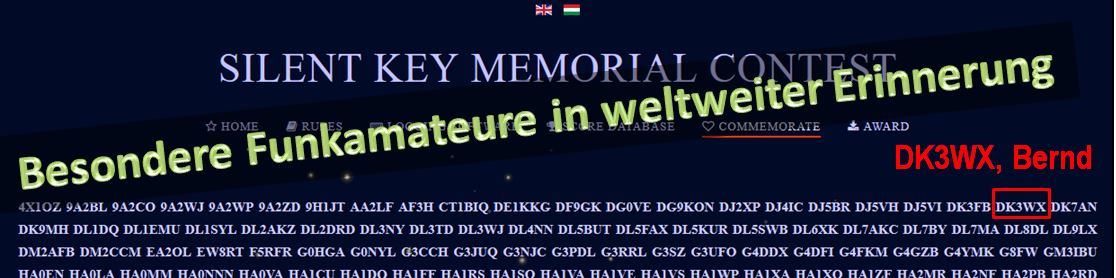 Besondere Funkamateure in ewiger Erinnerung
