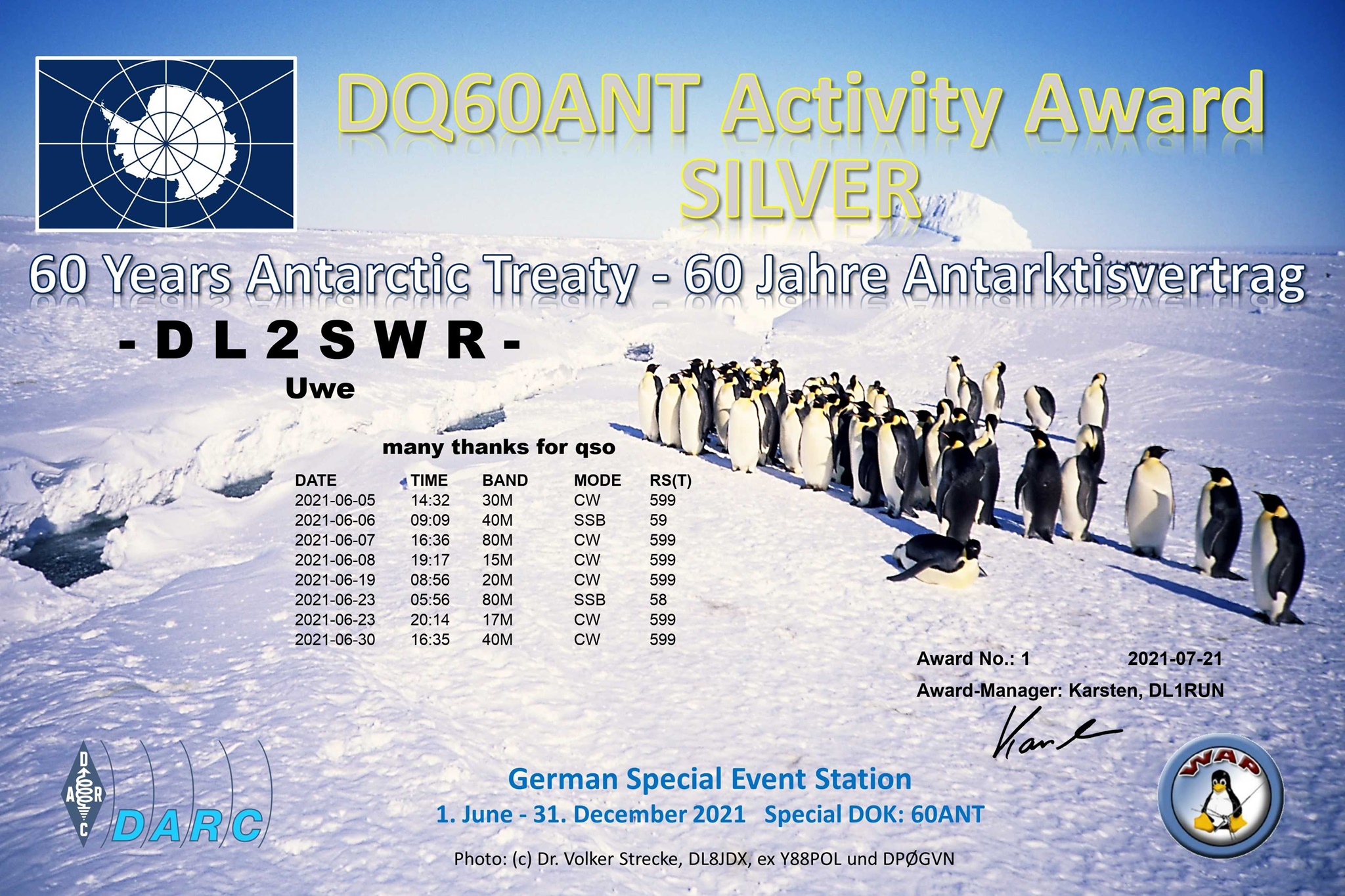 DQ60ANT Activity Award