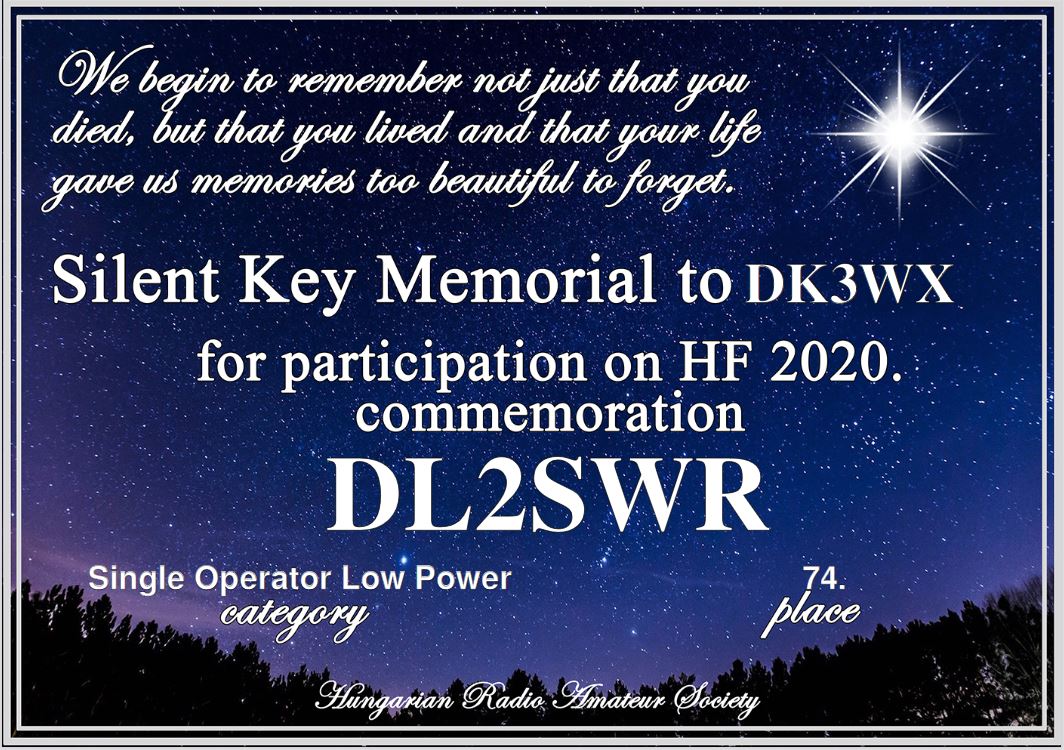 Bernds Rufzeichen war 2020 erinnernd im Äther zu hören